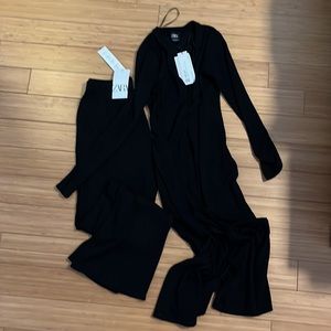 Zara long cardigan and pants set